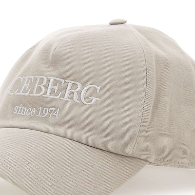 Shop Iceberg Baseball Cotton Hat In Beige