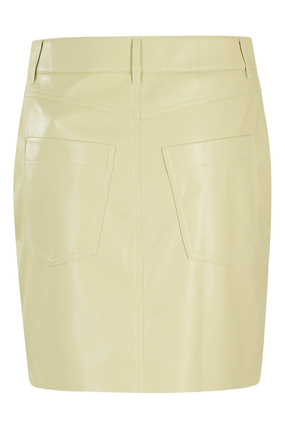 Nanushka Yellow Miray Vegan Leather Miniskirt In Lemongrass