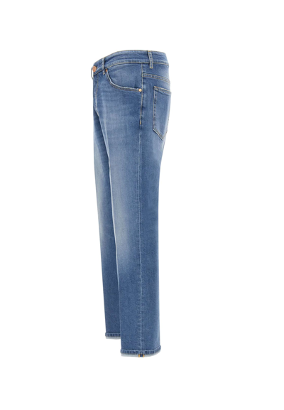 Shop Pt01 Reggae Cotton Jeans In Denim