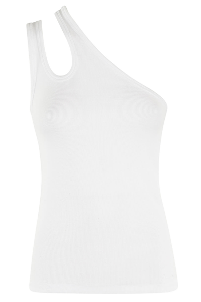 Shop Remain Birger Christensen Jersey One Shoulder Top In Bright White