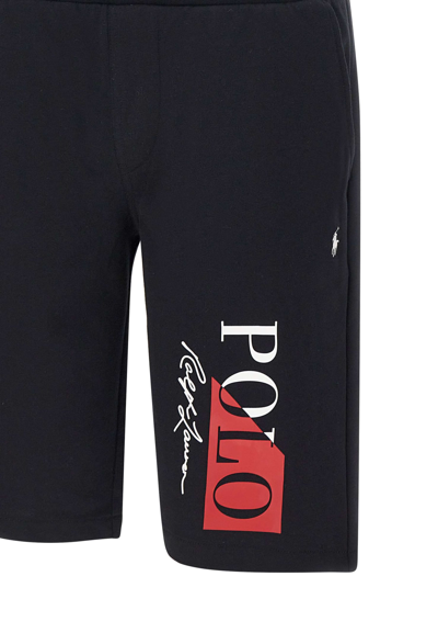 Shop Polo Ralph Lauren Cotton Shorts In Black