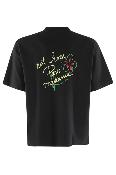 Shop Drôle De Monsieur Le T Shirt Slogan Esquisse In Black