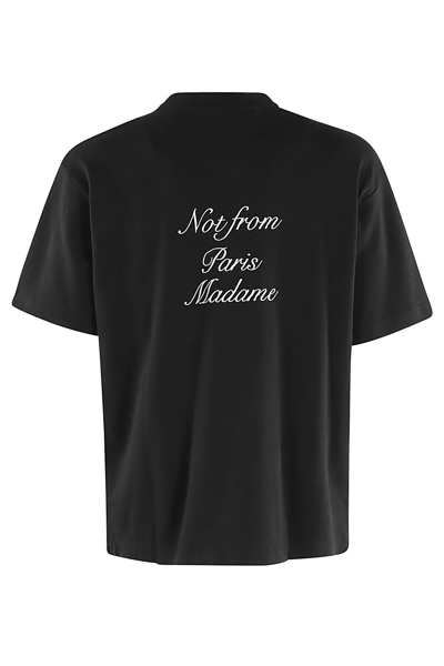 Shop Drôle De Monsieur Le T Shirt Slogan Cursive In Black