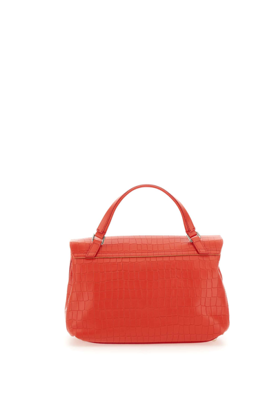 Shop Zanellato Postina Cayman Small Leather Handbag In Red