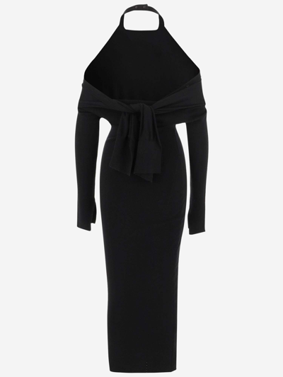 Shop Jacquemus La Robe Doble In Black