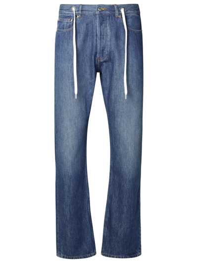 Shop Apc Sureau Blue Cotton Jeans