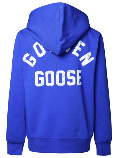 Shop Golden Goose Blue Cotton Sweatshirt