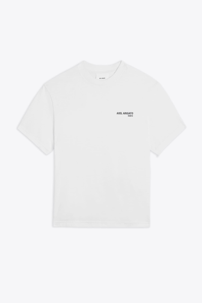 Shop Axel Arigato Legacy T-shirt White Cotton T-shirt With Chest Logo - Legacy T-shirt In Bianco