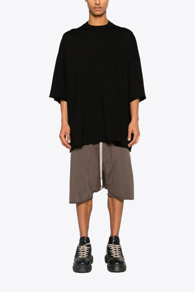 Shop Drkshdw Tommy T Black Cotton Oversized T-shirt With Raw-cut Hems - Tommy T In Nero