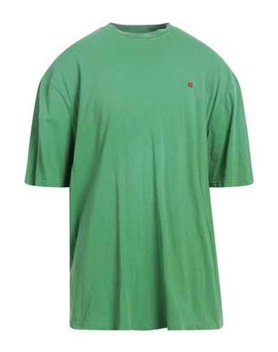 Acne Studios Man T-shirt Green Size S/m Cotton In Green