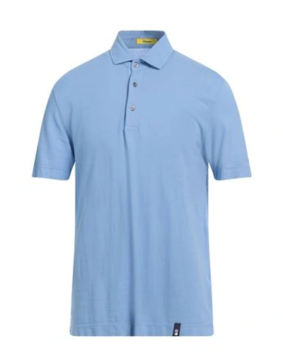 Shop Drumohr Man Polo Shirt Light Blue Size 3xl Cotton