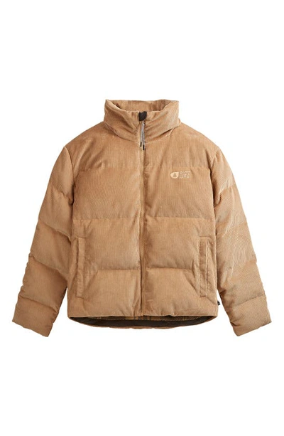 Picture Organic Clothing Nury Organic Cotton Corduroy Puffer Jacket In Dark Stone