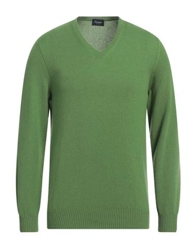 Shop Drumohr Man Sweater Green Size 40 Cashmere