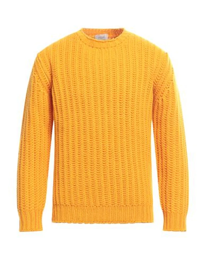 Shop Altea Man Sweater Apricot Size L Virgin Wool In Orange