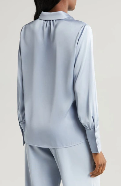 Shop Halogen Button-up Shirt In Slate Blue