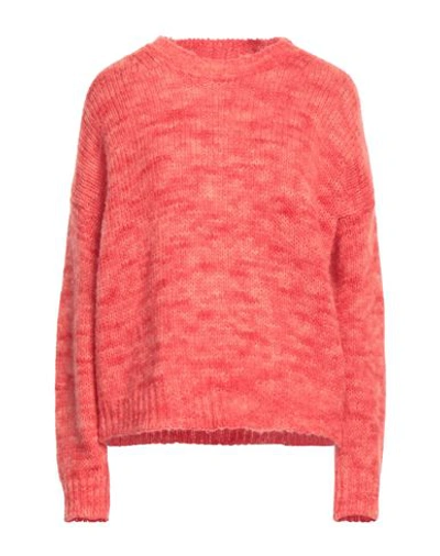 19.70 Nineteen Seventy Woman Sweater Tomato Red Size M Alpaca Wool, Cotton, Wool In Tomato Red