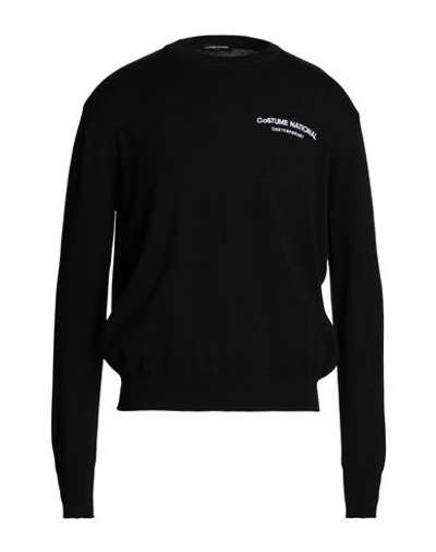 Shop Costume National Man Sweater Black Size Xl Cotton, Acrylic