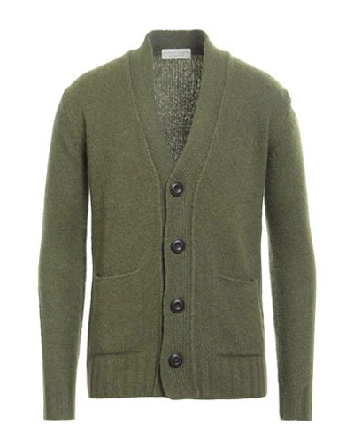 Shop Filippo De Laurentiis Man Cardigan Green Size 42 Merino Wool, Cashmere, Polyamide