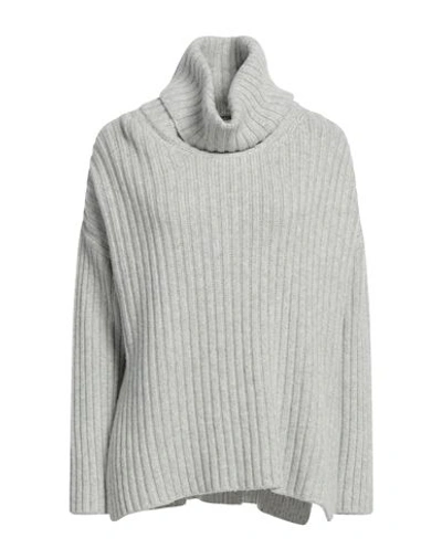 Shop European Culture Woman Turtleneck Grey Size Xxl Wool, Viscose, Polyamide, Cashmere