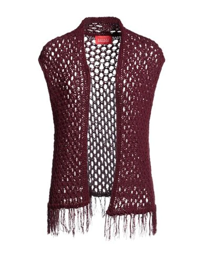 Shop Ouvert Dimanche Woman Cardigan Deep Purple Size Onesize Cotton, Polyester