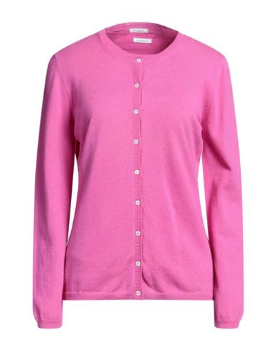 Shop Malo Woman Twin Set Fuchsia Size 14 Cashmere In Pink