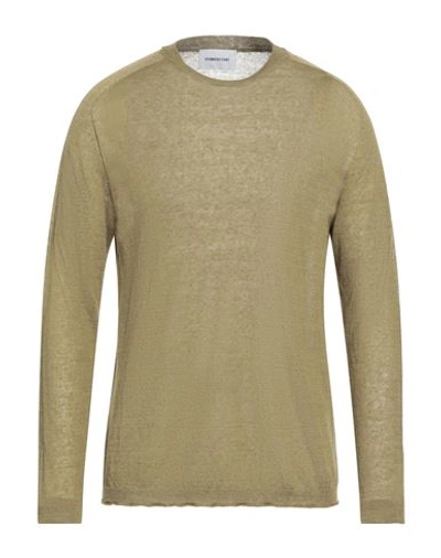 Shop Atomofactory Man Sweater Military Green Size L Linen, Elastane