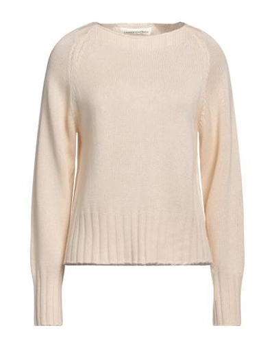 Lamberto Losani Woman Sweater Cream Size 12 Silk, Cashmere In White