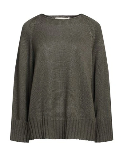 Lamberto Losani Woman Sweater Dark Green Size 12 Silk, Cashmere In Green