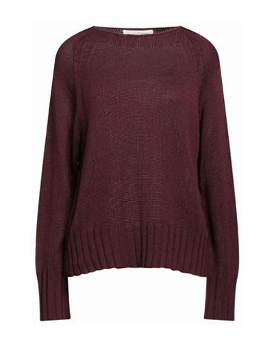 Shop Lamberto Losani Woman Sweater Deep Purple Size 12 Silk, Cashmere