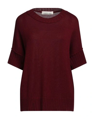 Shop Lamberto Losani Woman Sweater Burgundy Size Onesize Silk, Cashmere In Red
