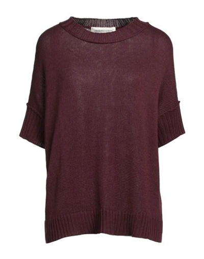 Shop Lamberto Losani Woman Sweater Deep Purple Size Onesize Silk, Cashmere