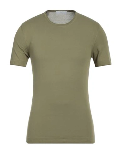 Shop Mauro Ottaviani Man Sweater Military Green Size 36 Cotton