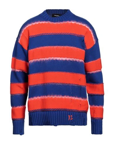 Shop Dsquared2 Man Sweater Blue Size L Cotton, Acrylic, Polyamide, Mohair Wool