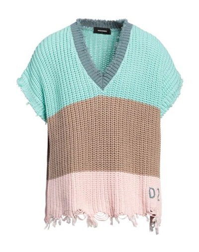 Shop Dsquared2 Man Sweater Sky Blue Size M Cotton