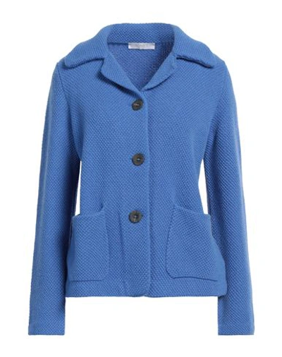 Shop Tonet Woman Cardigan Blue Size 6 Merino Wool, Cashmere, Silk