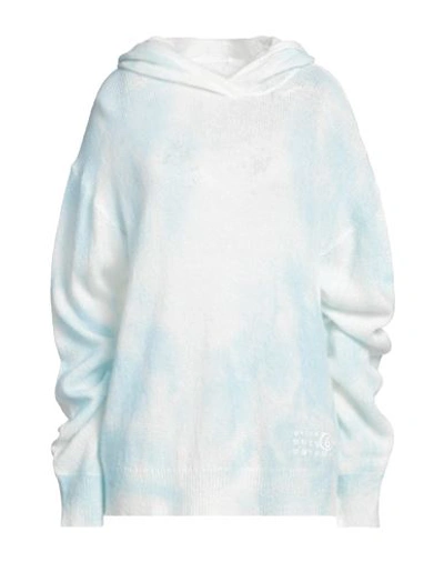 Shop Mm6 Maison Margiela Woman Sweater Sky Blue Size Xl Acrylic, Polyamide, Mohair Wool, Wool