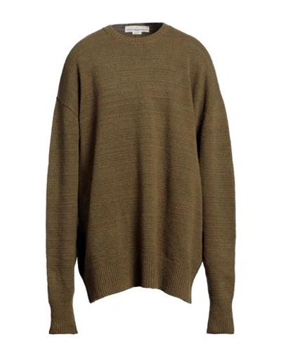 Shop Golden Goose Man Sweater Military Green Size M Cotton, Merino Wool, Nylon, Elastane