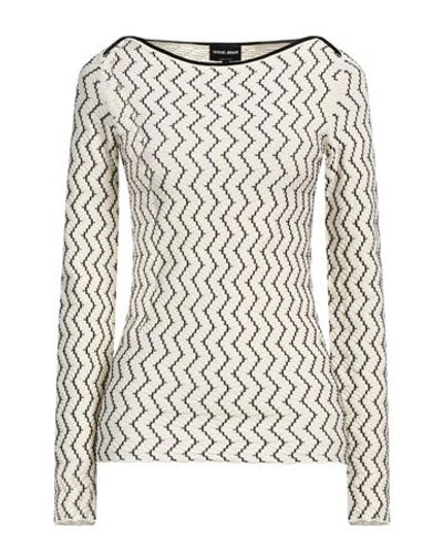 Shop Giorgio Armani Woman Sweater Off White Size 12 Viscose, Polyester