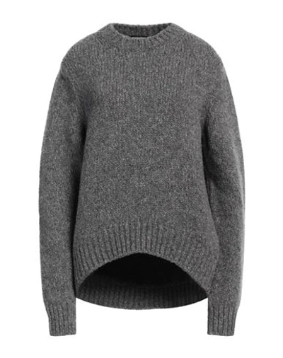 Shop Ann Demeulemeester Woman Sweater Grey Size S Virgin Wool, Polyamide