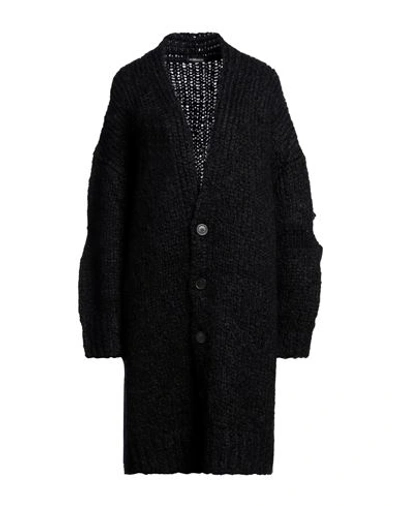 Shop Ann Demeulemeester Woman Cardigan Midnight Blue Size S Mohair Wool, Virgin Wool