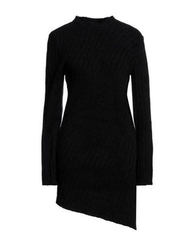 Shop Ann Demeulemeester Woman Mini Dress Black Size M Cotton, Polyamide