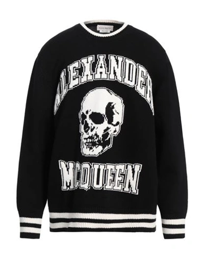 Shop Alexander Mcqueen Man Sweater Black Size L Wool, Cashmere