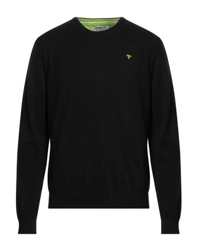 Fred Mello Man Sweater Black Size Xxl Cotton In Black
