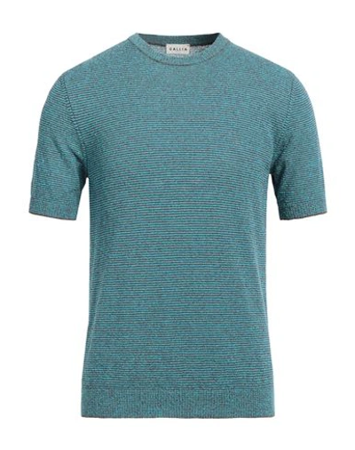Shop Gallia Man Sweater Pastel Blue Size 36 Cotton, Polyamide