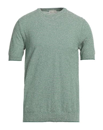 Shop Gallia Man Sweater Green Size 38 Cotton, Polyamide
