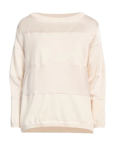 Shop Rossopuro Woman Sweater Cream Size M Cotton In White
