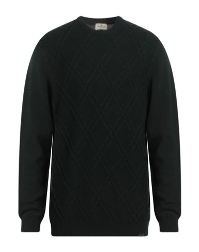 Shop Brooksfield Man Sweater Dark Green Size 46 Polyamide, Viscose, Wool, Cashmere
