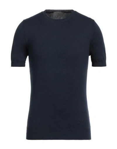 Shop Ferrante Man Sweater Midnight Blue Size 36 Cotton