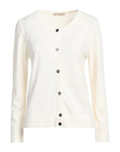 Shop Cashmere Company Woman Cardigan Ivory Size 12 Wool, Cashmere, Nylon, Elastane In White