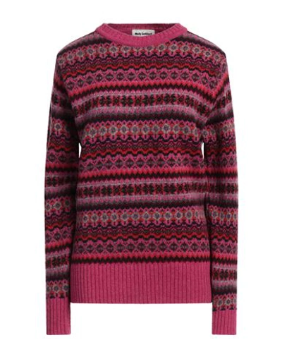 Shop Molly Goddard Woman Sweater Fuchsia Size M Lambswool In Pink
